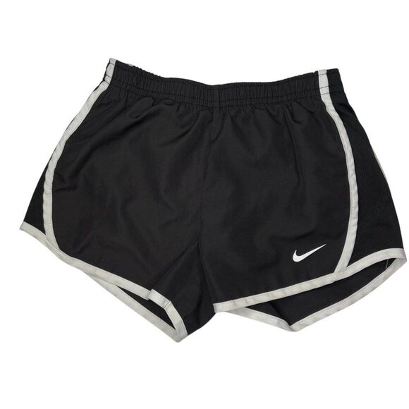 Nike Tempo Shorts Black White Girls Size 6X - Picture 1 of 4